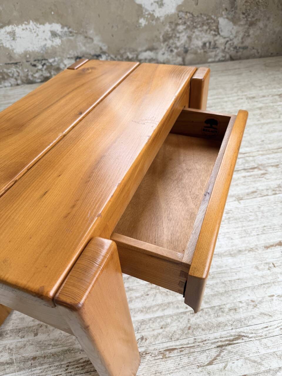 Solid elm bedside table Maison Regain