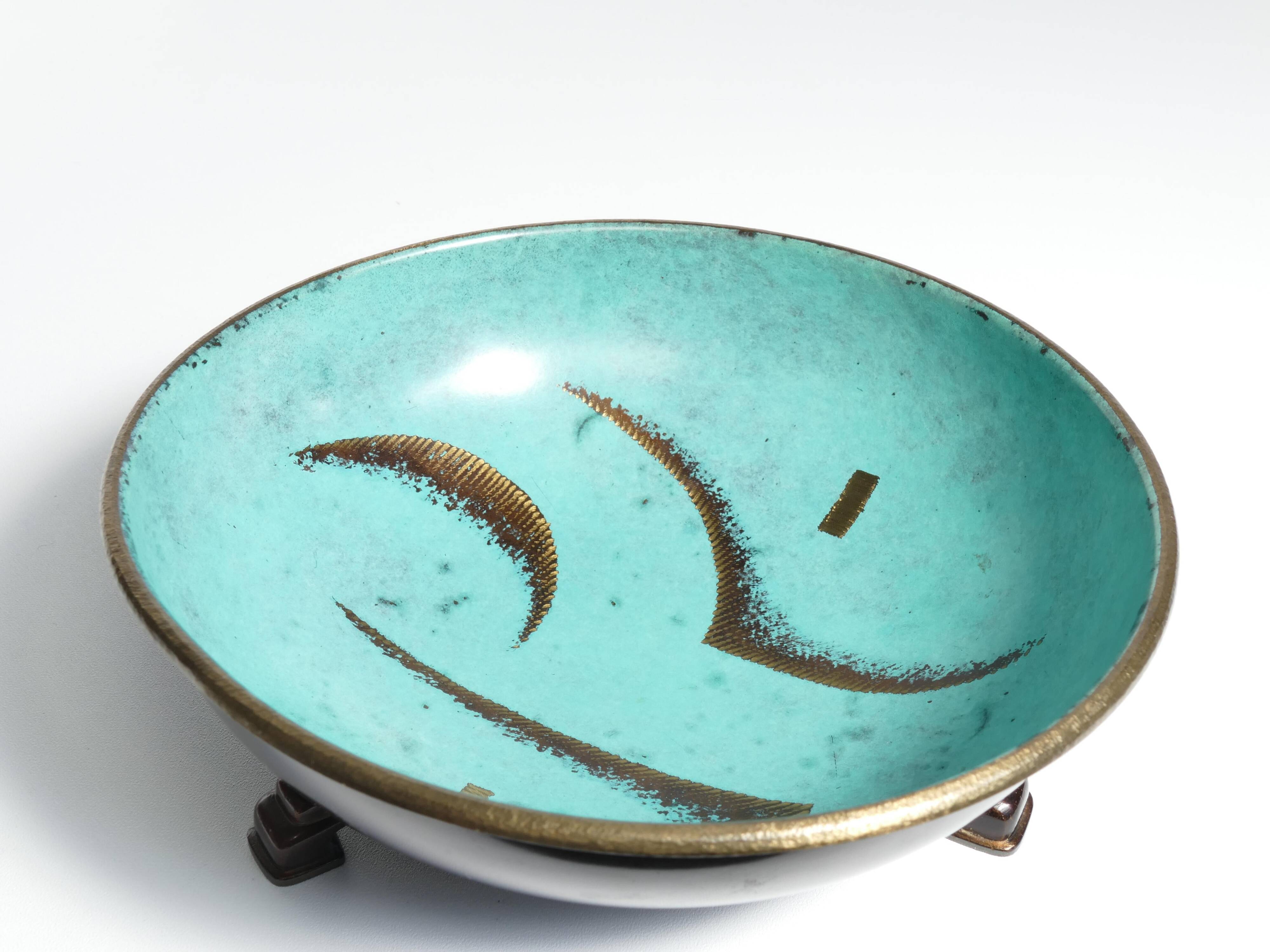 Art Deco Dinanderie Ikora Bowl by WMF, Germany