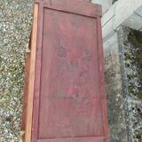 Console in old Empire style with a wooden frame and marble top.