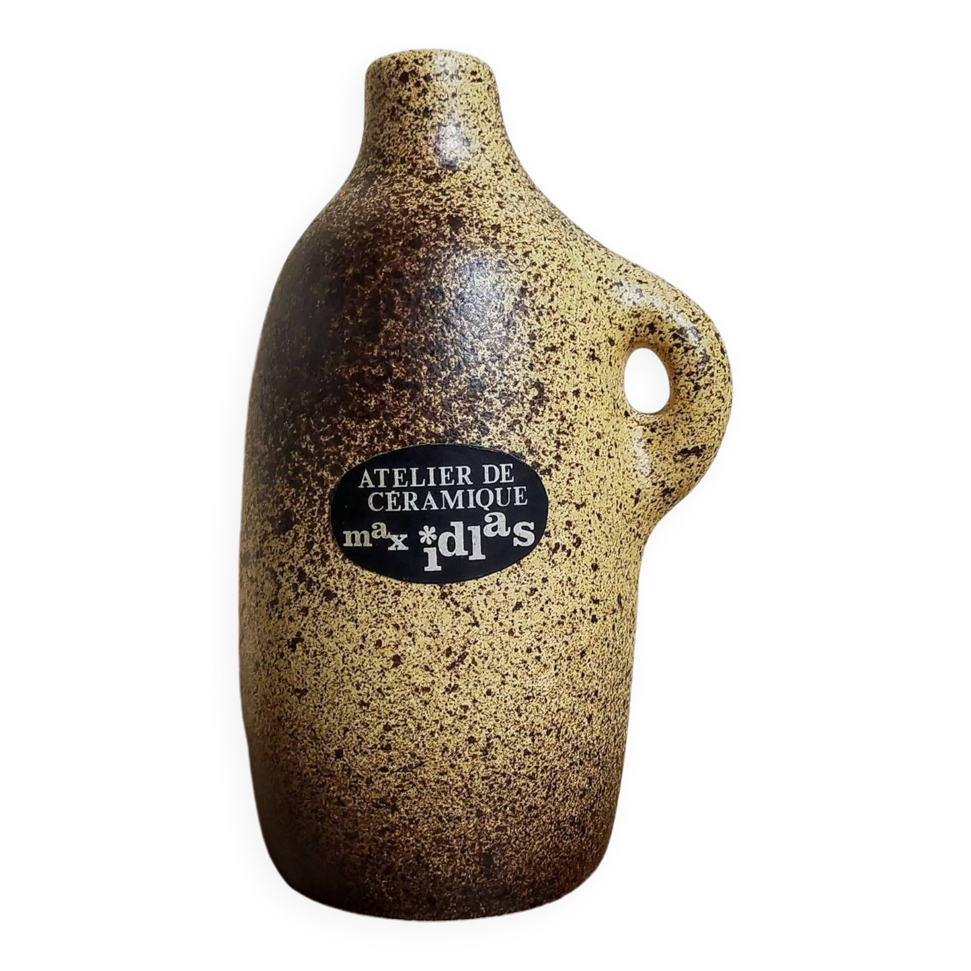 Single-flower vase, ceramic bottle by Max Idlas