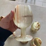 Vintage Onyx Glass Lot Circa 1970