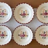 6 old Longchamp earthenware soup plates