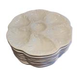 Set of 12 plates and its oyster dish