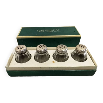 Box of 4 cardeilhac christofle salerons in sterling silver