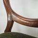 Four solid wood chairs with fabric seats, late 19th century