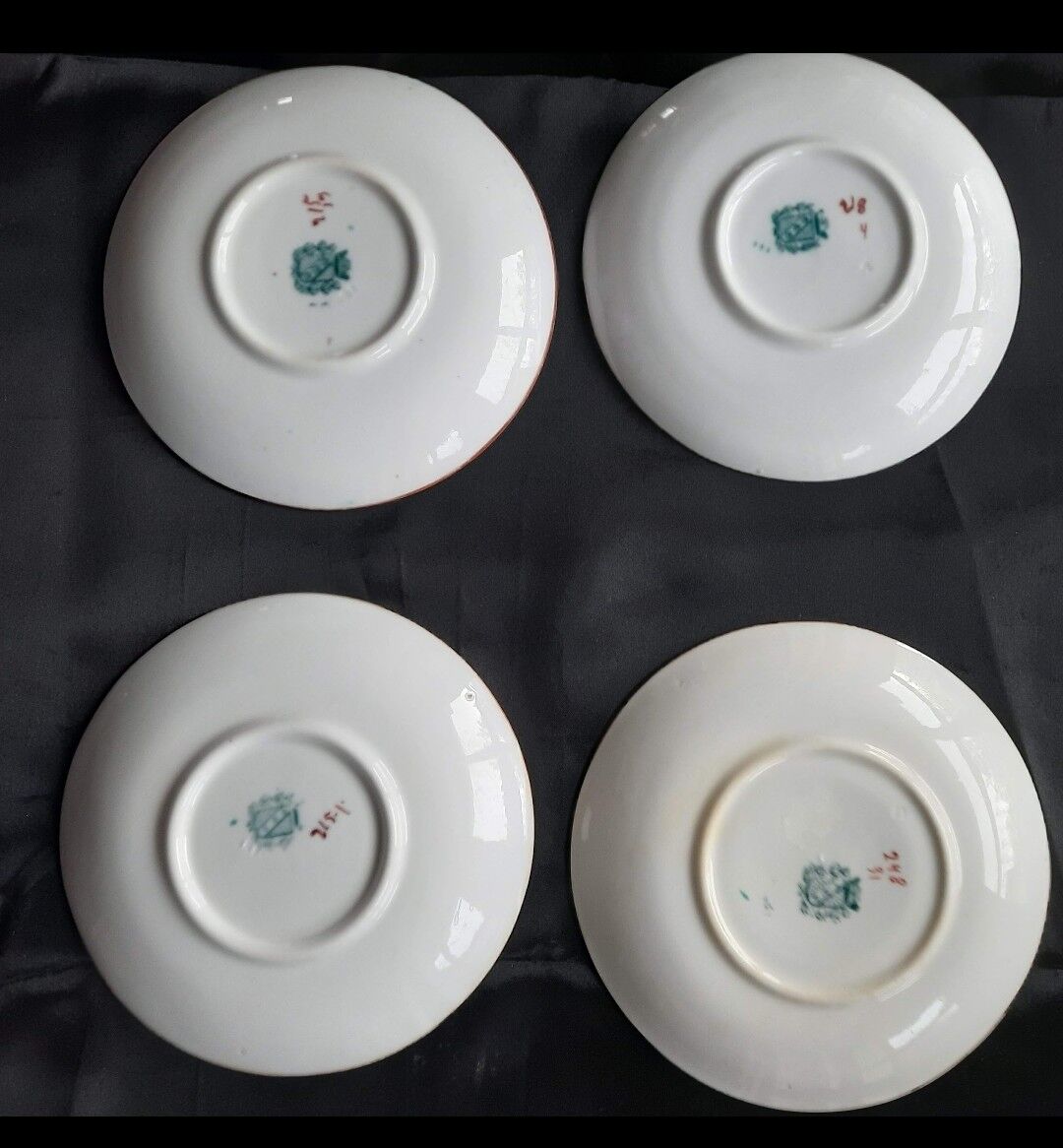 4 cups and under cups of the 19th century earthenware factory of sarreguemines