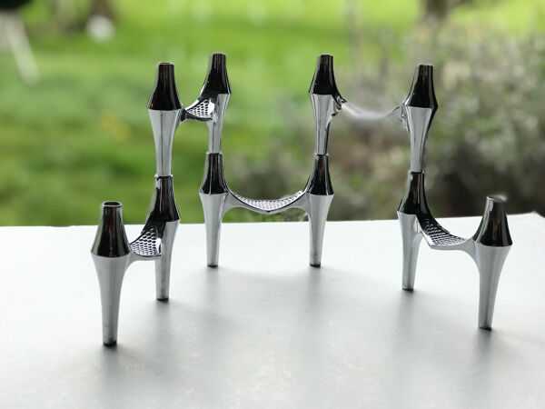 Bougeoirs modulables Nagel Quist chromés