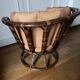 Vintage rattan and wicker swivel chair