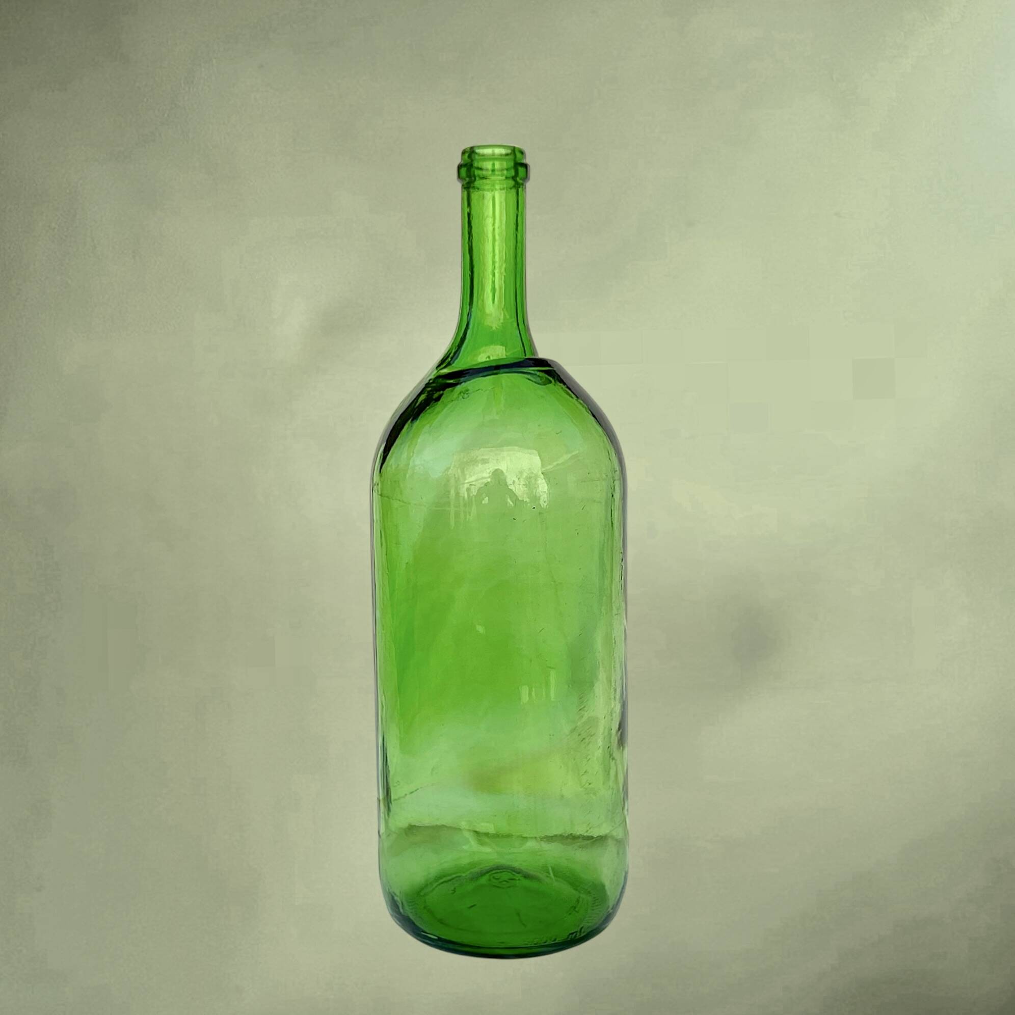 Large antique green glass bottle – early 20th century