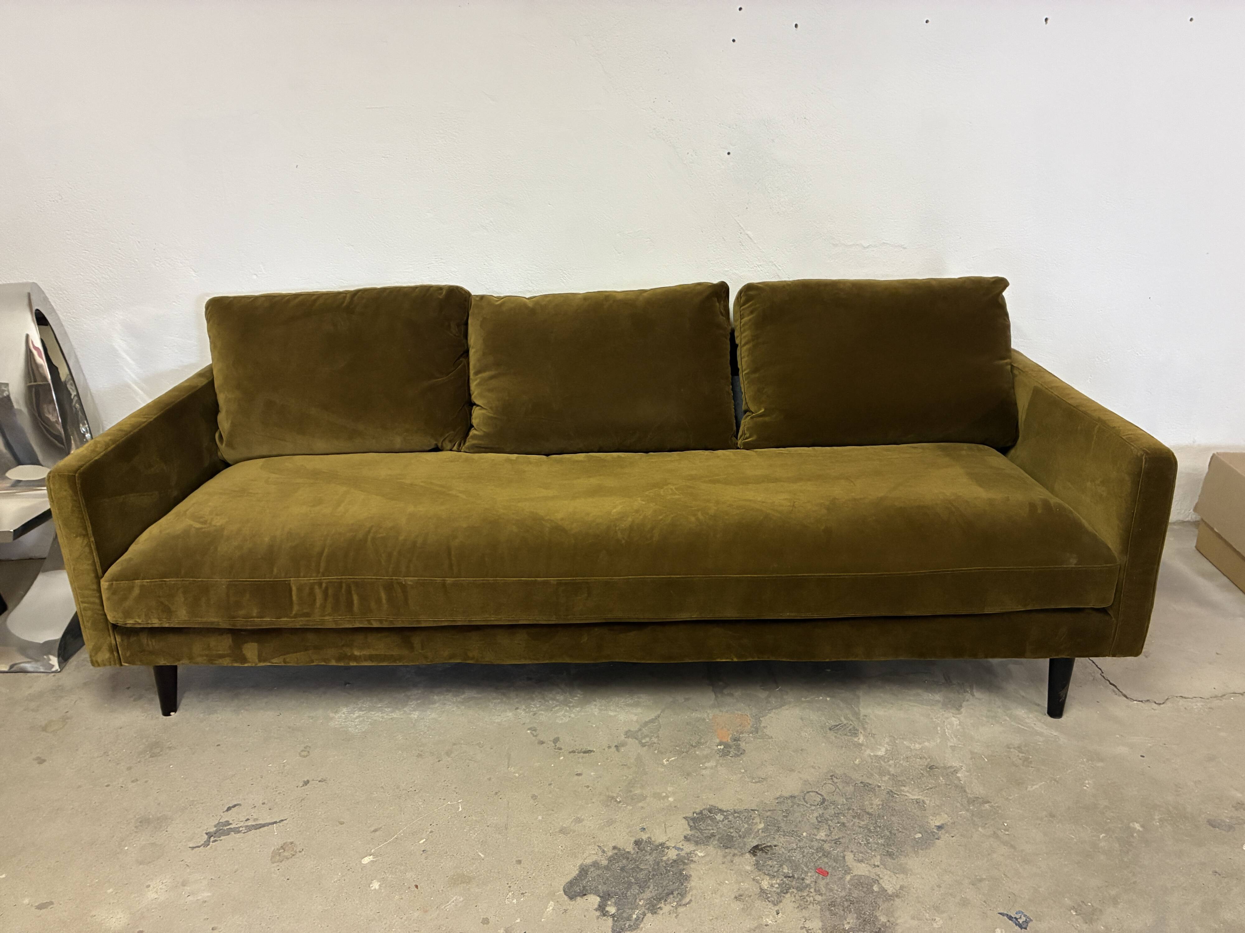 Large velvet sofa Kant 3/4 seats