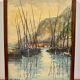 Old painting, marine, signed xx century