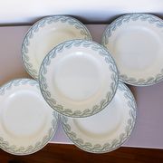 5 assiettes plates en terre de fer de St Amand modèle Réjane 210726