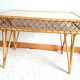 Rattan desk and chair with braces 1960