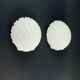 Pair of Shell-Shaped Opaline Glass Wall Lamps from Limburg, Germany, 1970s