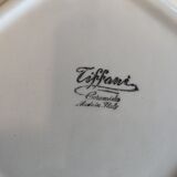 Set of 7 flat plates dessert starter signed from Tiffany Italy