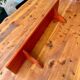 Étagère en bois couleur acajou