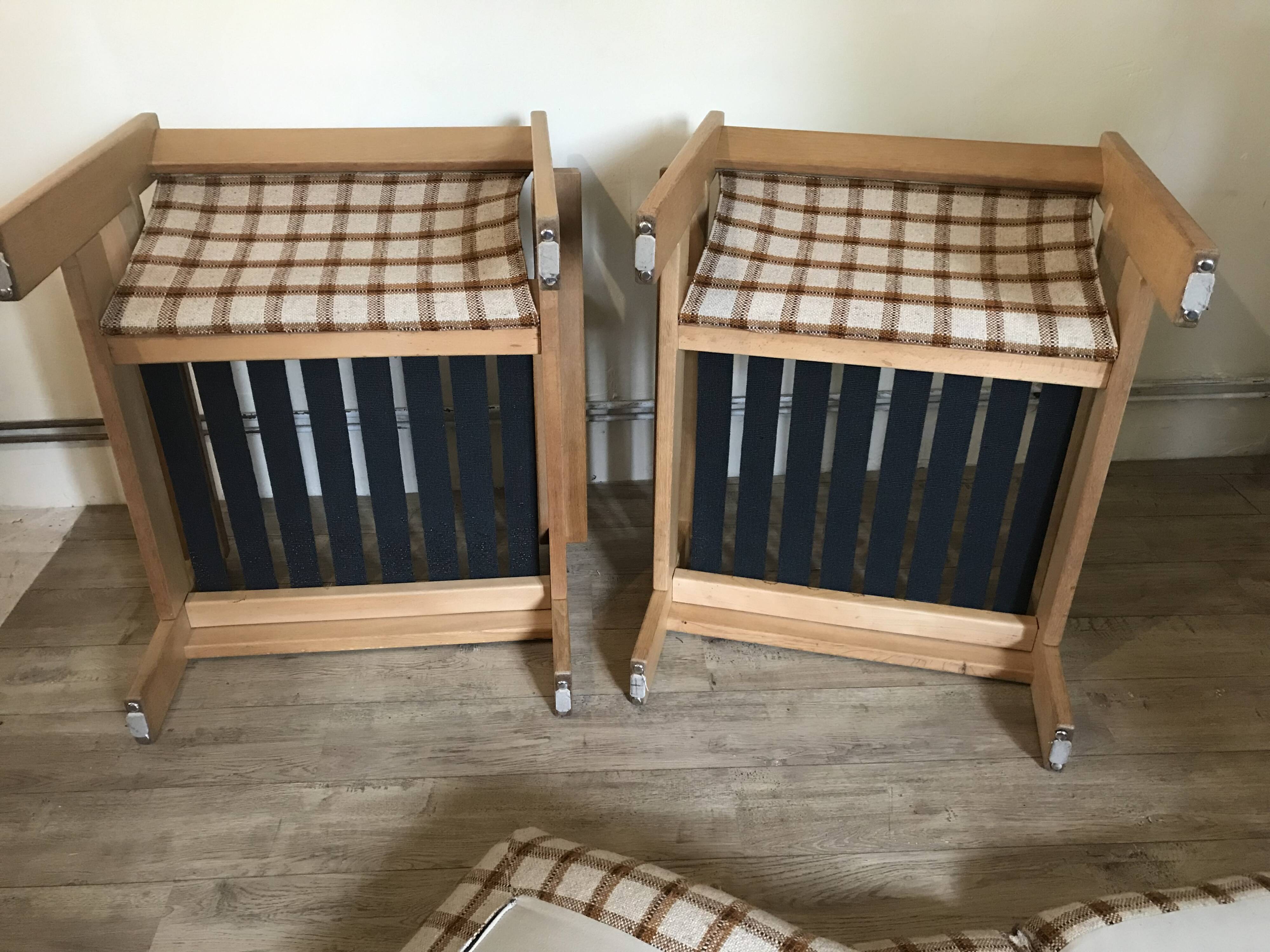 Pair of brutalist armchairs circa 1980's