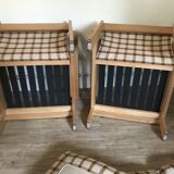 Pair of brutalist armchairs circa 1980's