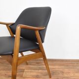 Swedish Leather Office Chairs by Alf Svensson for Dux, Set of 2