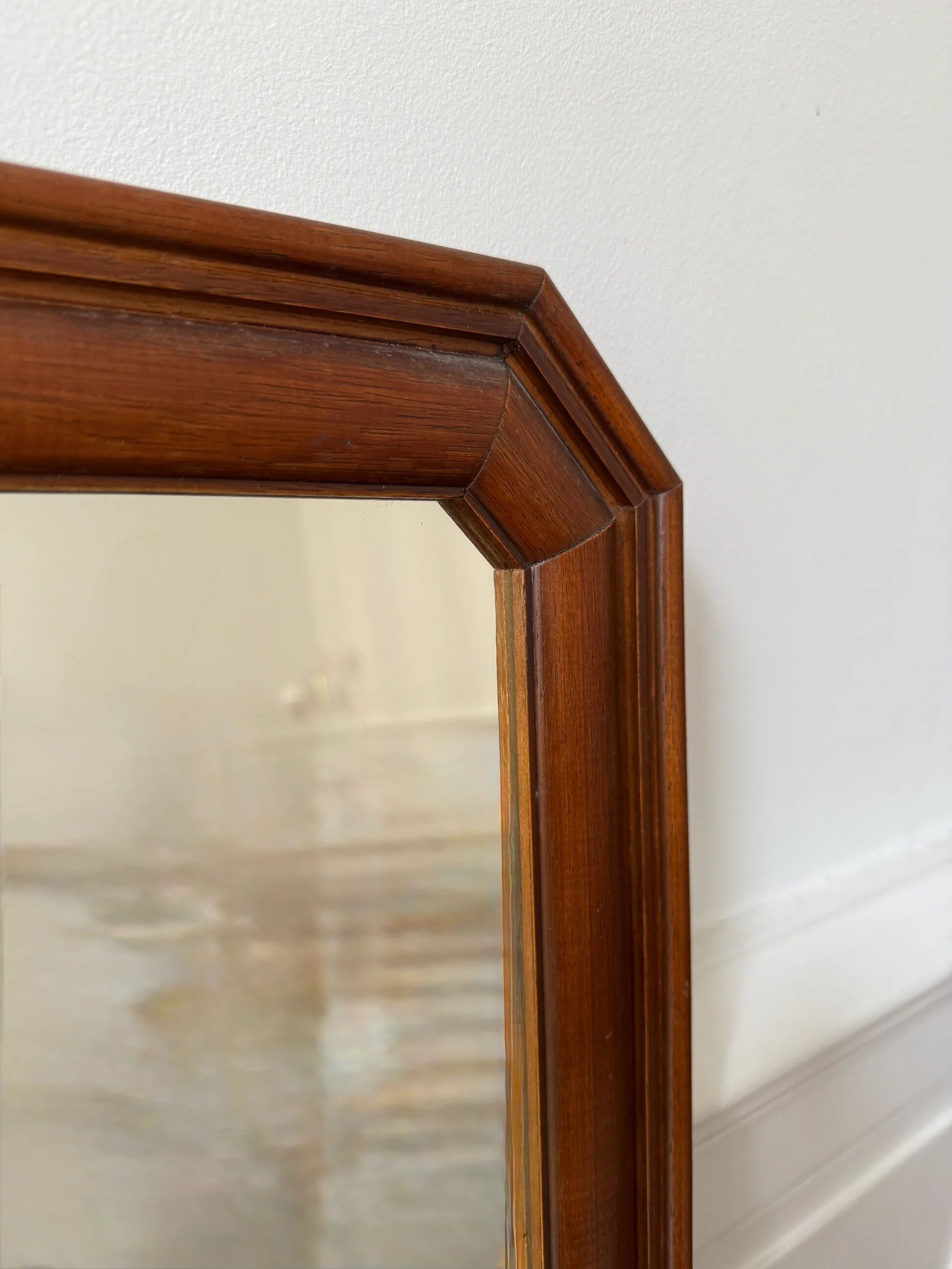 Antique wooden framed mirror