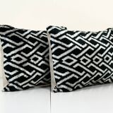 Matching Ikat Velvet Pillow Cover