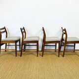 4 Scandinavian teak chairs 1960