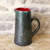 Glazed ceramic pitcher