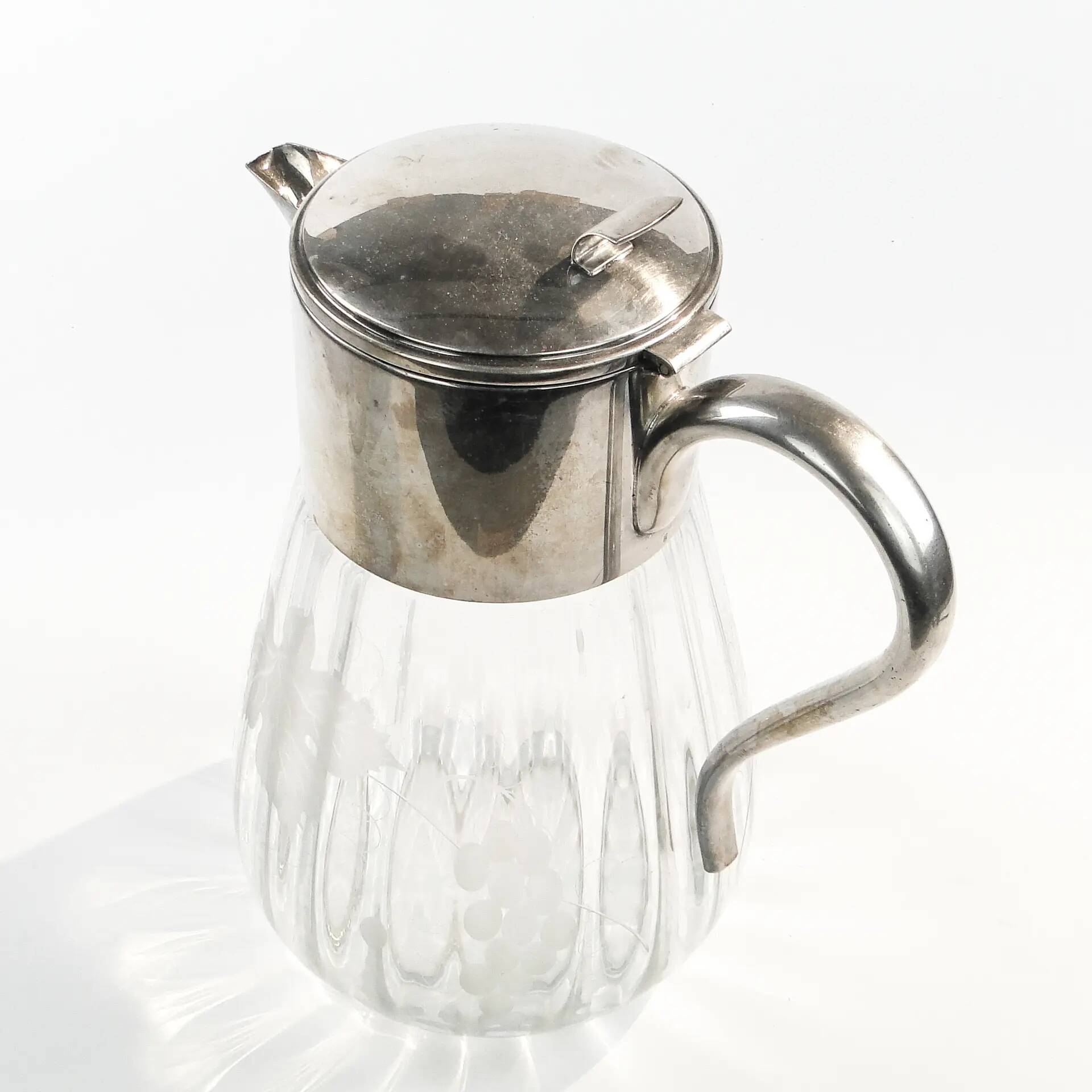 Art Deco wine jug, glass, Germany, 1920s