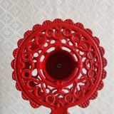 iron candle holder vintage red cellar rat