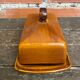 Beurrier Ancien ST CLEMENT Céramique Marron Made In France Vintage #D8