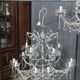 Pair of large Maria Theresa chandeliers. Crystal and glass.