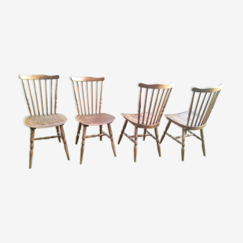 Serie de 4 chaises anciennes Baumann