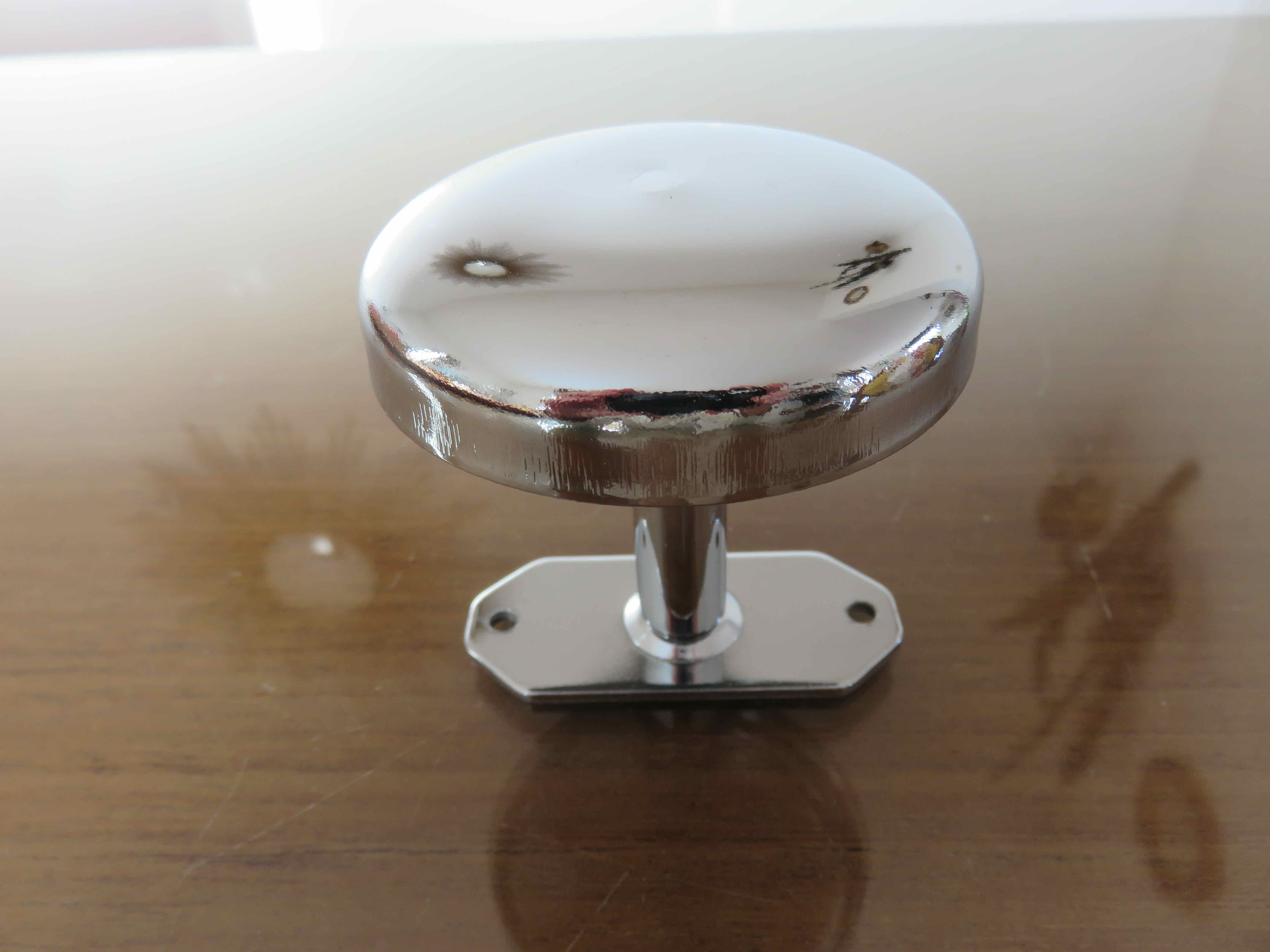 Chrome metal hook 70s