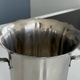 Stainless steel champagne bucket by Guy Degrenne, antique metal decoration - accessory