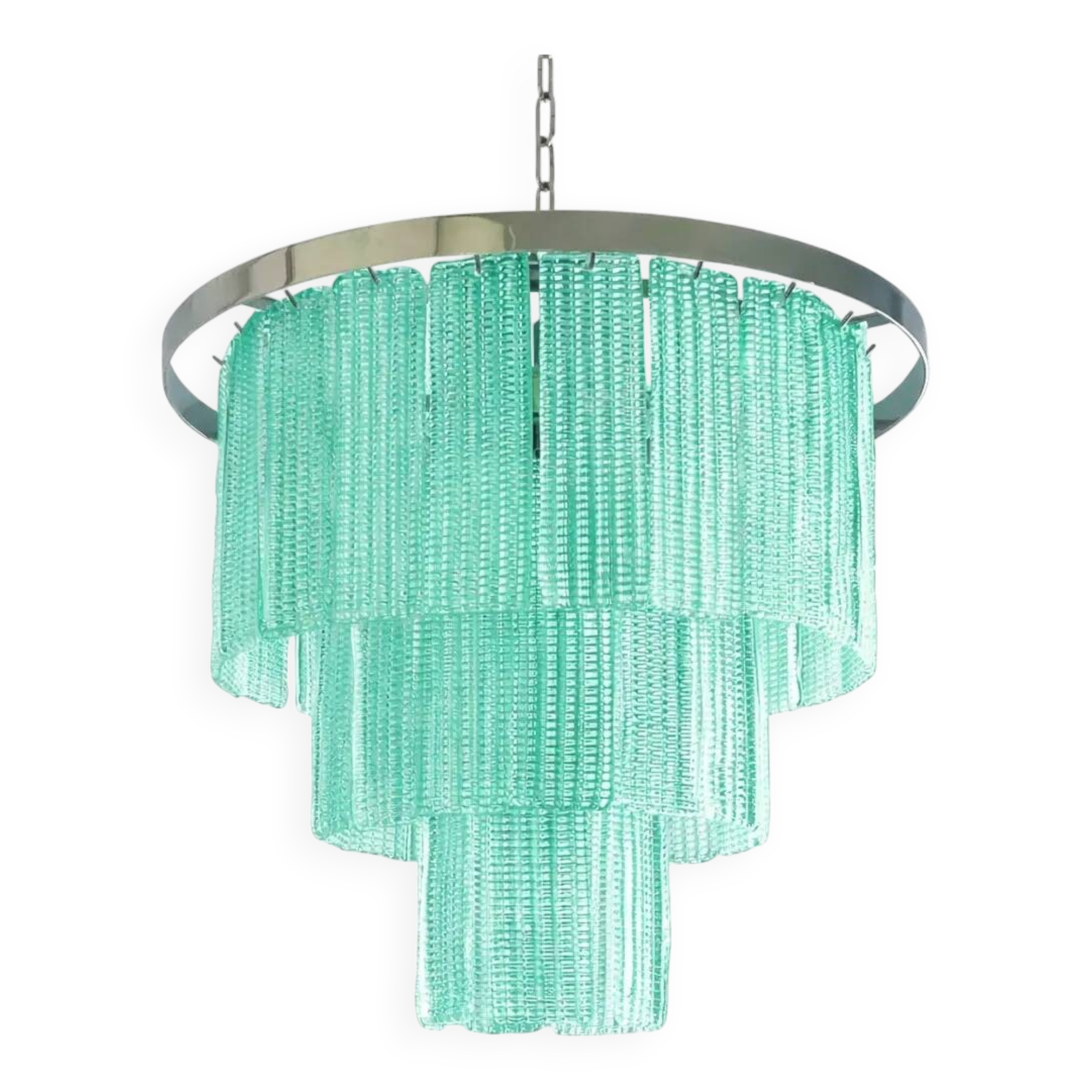 Contemporary Murano Glass Sputnik Chandelier in Sea Green Colour, Italian Style
