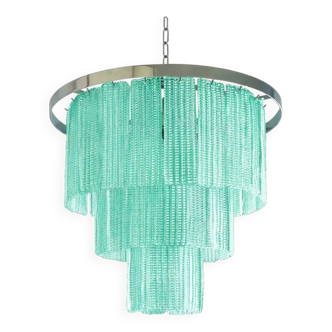 Contemporary Murano Glass Sputnik Chandelier in Sea Green Colour, Italian Style