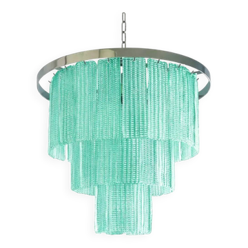 Contemporary Murano Glass Sputnik Chandelier in Sea Green Colour, Italian Style