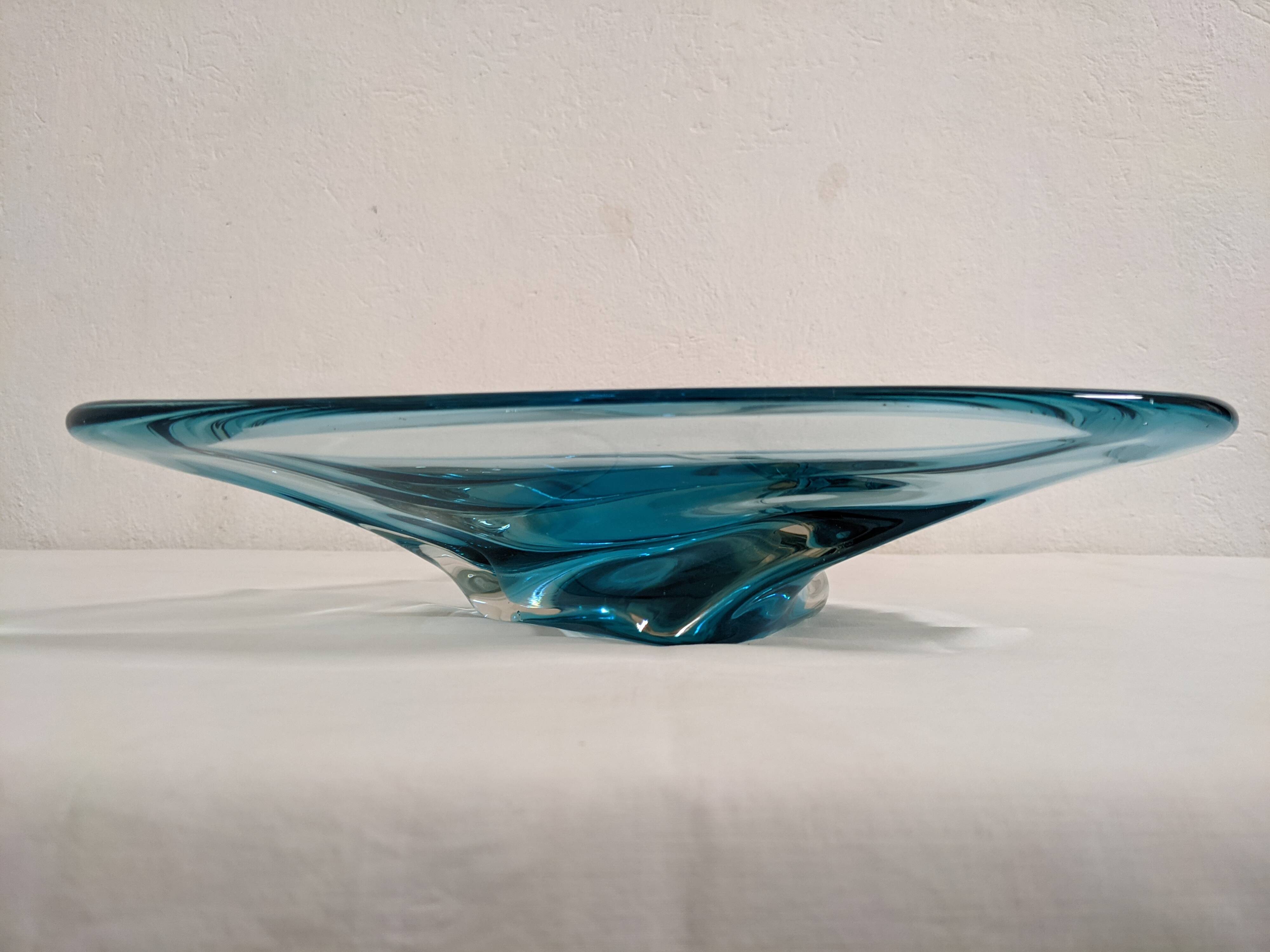 XL Murano glass empty pocket cup, Italy circa 1970