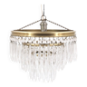 Chandelier with crystal and brass tassels, 1930s