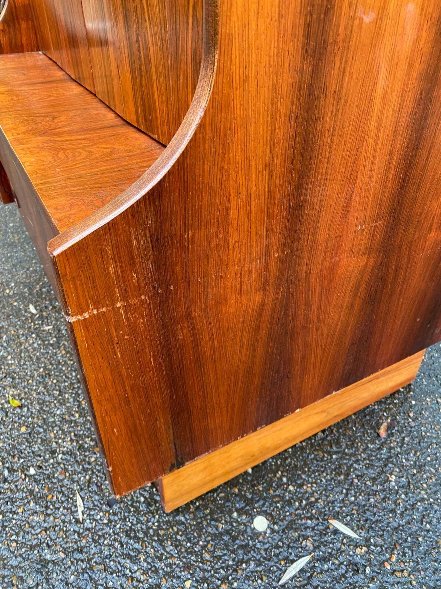 Scandinavian teak wardrobe, circa 1950, 91x65x183cm