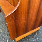 Scandinavian teak wardrobe, circa 1950, 91x65x183cm