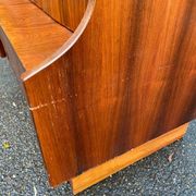 Scandinavian teak wardrobe, circa 1950, 91x65x183cm