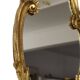 French Baroque-style gold-leaf gilded mirror with crest, 60 cm