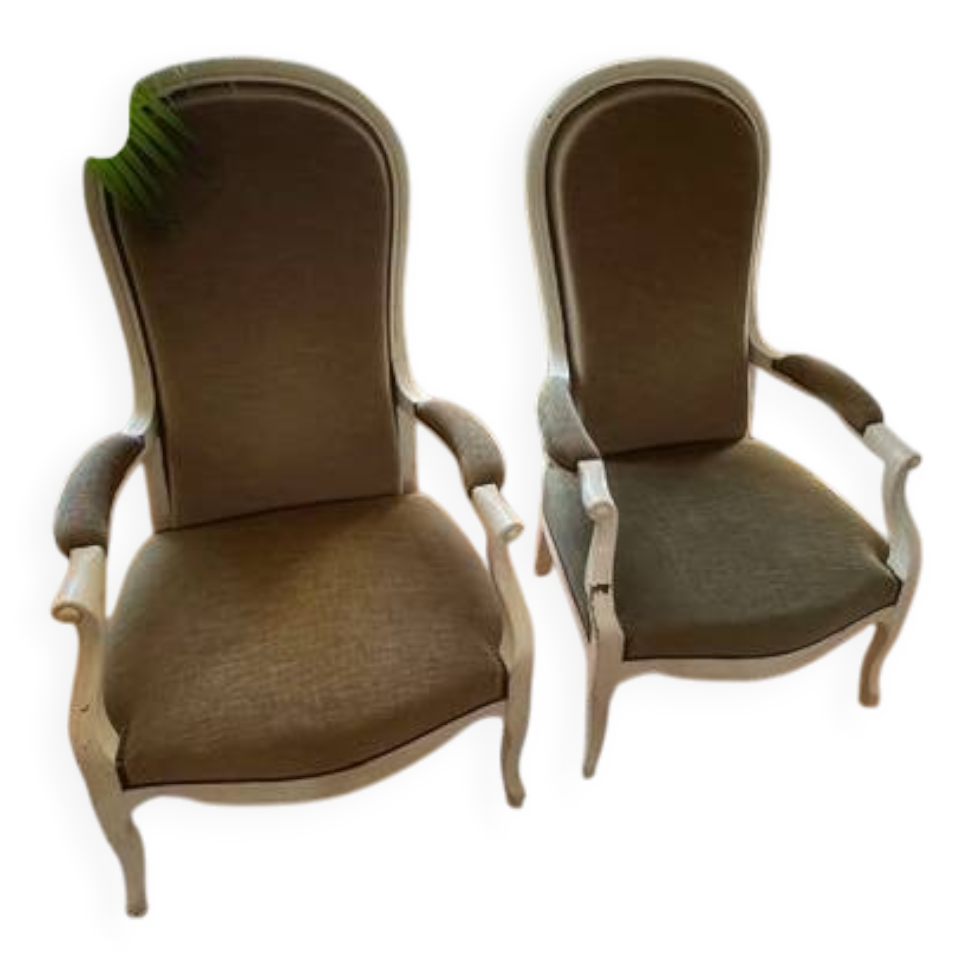 Pair of Voltaire armchairs "large violin model" – Maison Liberprey (1986)