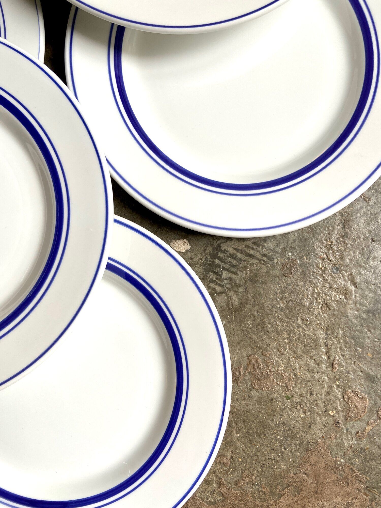 Lot de 6 assiettes à dessert en faïence italienne