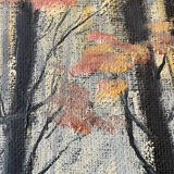 Table painting old forest landscape early 20th century