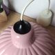 Vintage rose enamelled metal pendant – 38.5 cm