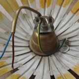 Ceiling light yellow &green leaves one central bulb