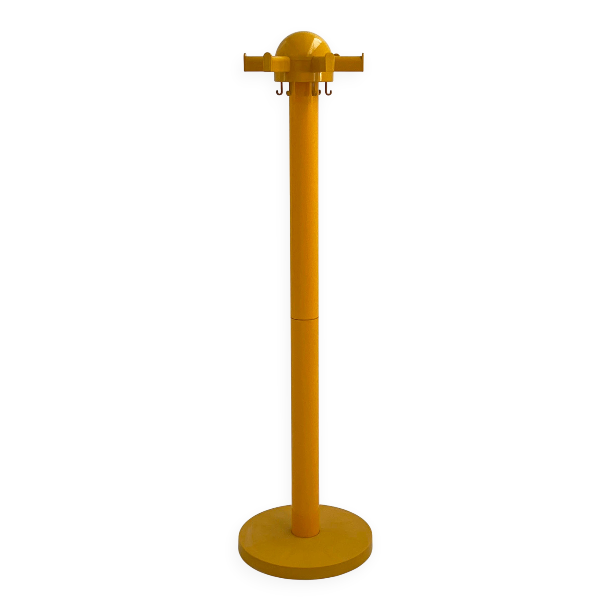 Yellow freestanding coat rack Model 4653 by Kartell, 1970