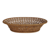 Braided wicker basket